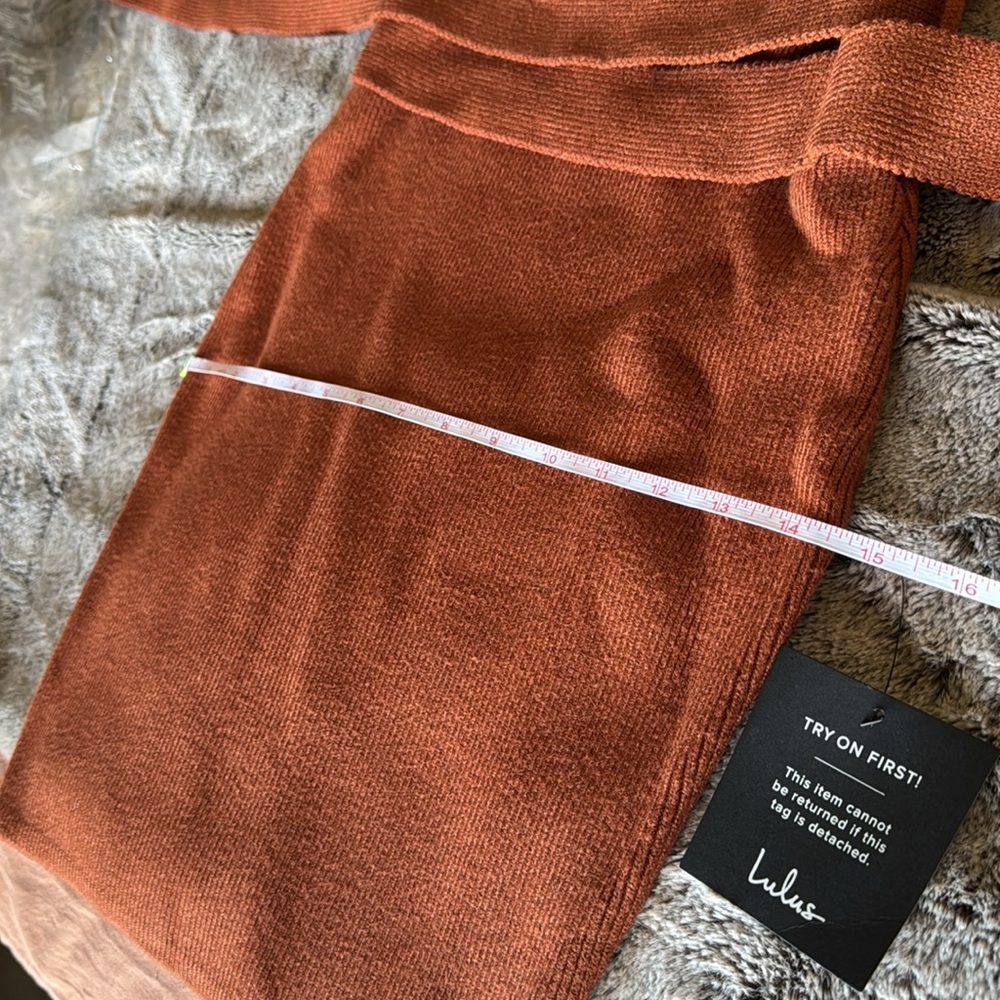 Modena Rust Brown Dolman Sleeve Bodycon Sweater Dress Lulus - Picture 10 of 12